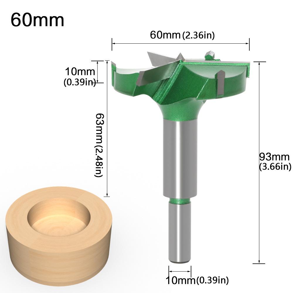 Three-Blade Woodworking Hole Opener Drill Bit Three-Blade 35Mm Punching Hinge Special Wooden Board Opening Round