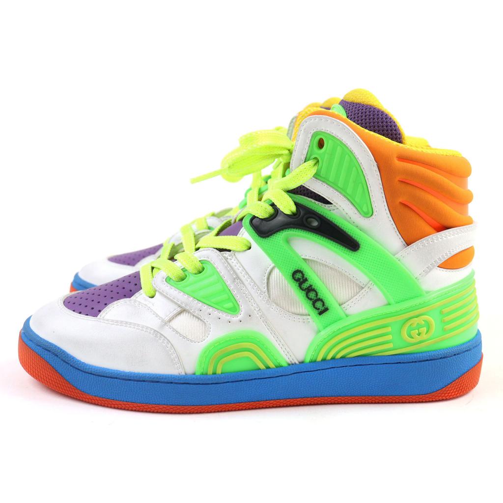 Makellose GUCCI Sneaker Interlocking Vintage-Finish Leder Damen 35.5 661310 Gebraucht