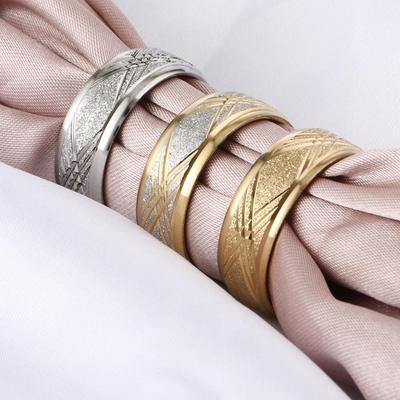 Anelli da uomo in acciaio inossidabile da 8 mm Anello da dito con strass per amante delle coppie Anelli di fidanzamento di fidanzamento Gioielli alla moda Taglia 6.5-11.5