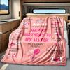Sister Butterfly Jar Blanket Personalized Name Soft Comfortable Stylish Blanket Car Blanket Perfect For Travel Camping Outdoor Home Suitable For All