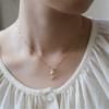 925 Sterling Silver Cute Cat Pendant Clear CZ Bowknot Silver Chain Necklace for Women 14K Gold Plated Fine Jewelry Gift