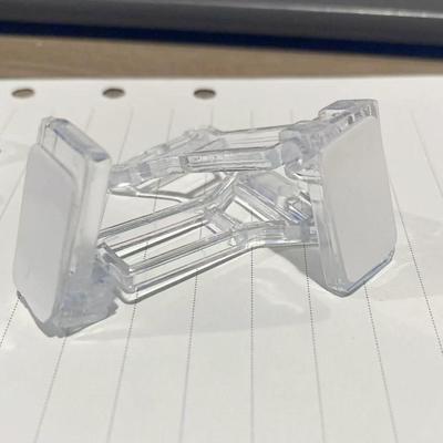 Acryl Transparenter Verstellbarer Ausweishalter mit Anstecknadel und Klebeband