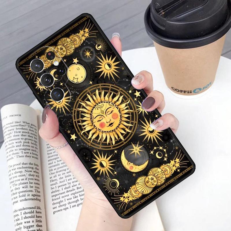 Sun Moon Face phone case Cover For Samsung Galaxy S24 S25 Ultra S21 S22 Ultra S10E Note 10 Plus Note 20 FE S23