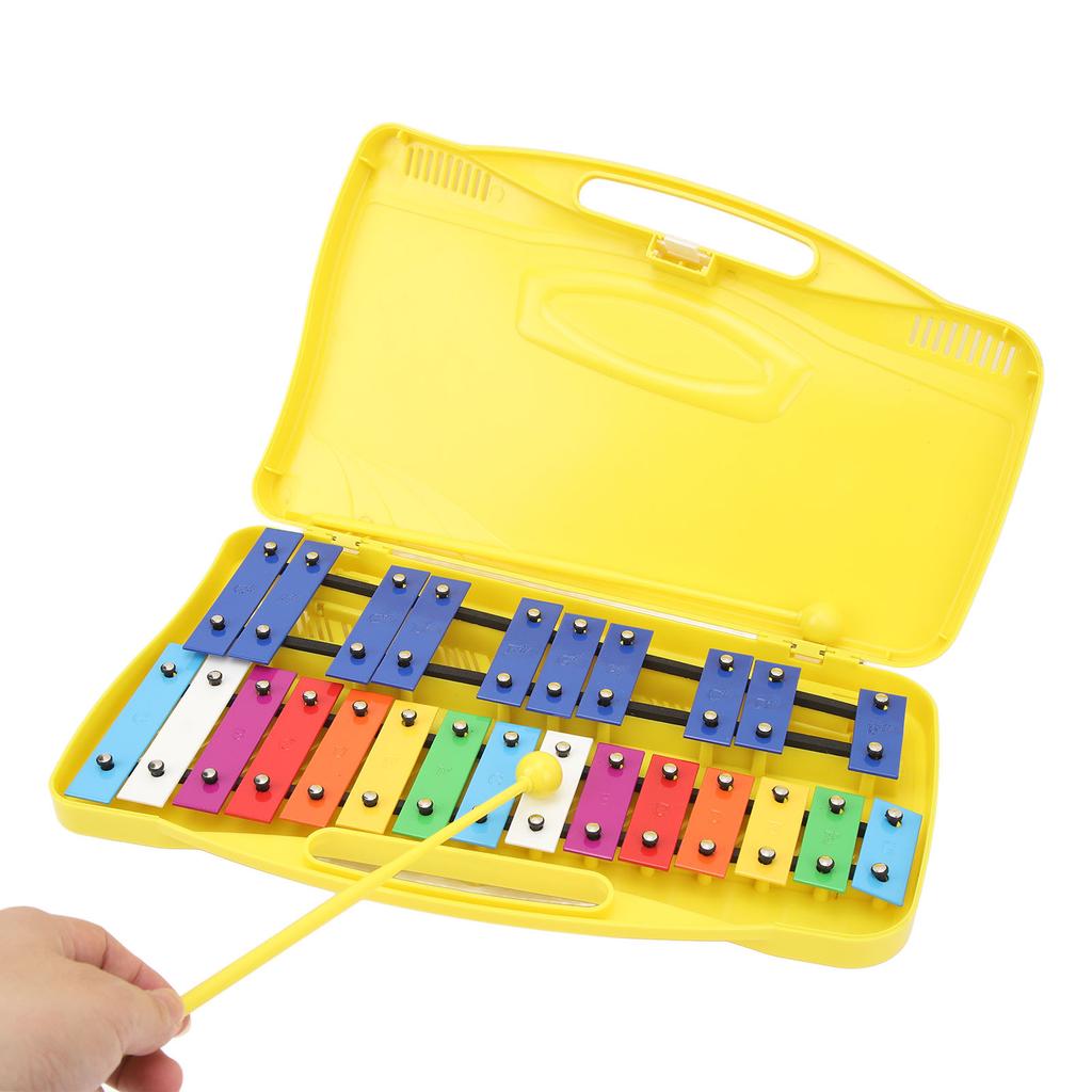 Professional Musical Xylophone 25 Notes Toddler Aluminum Keys Xylophone with Yellow Box