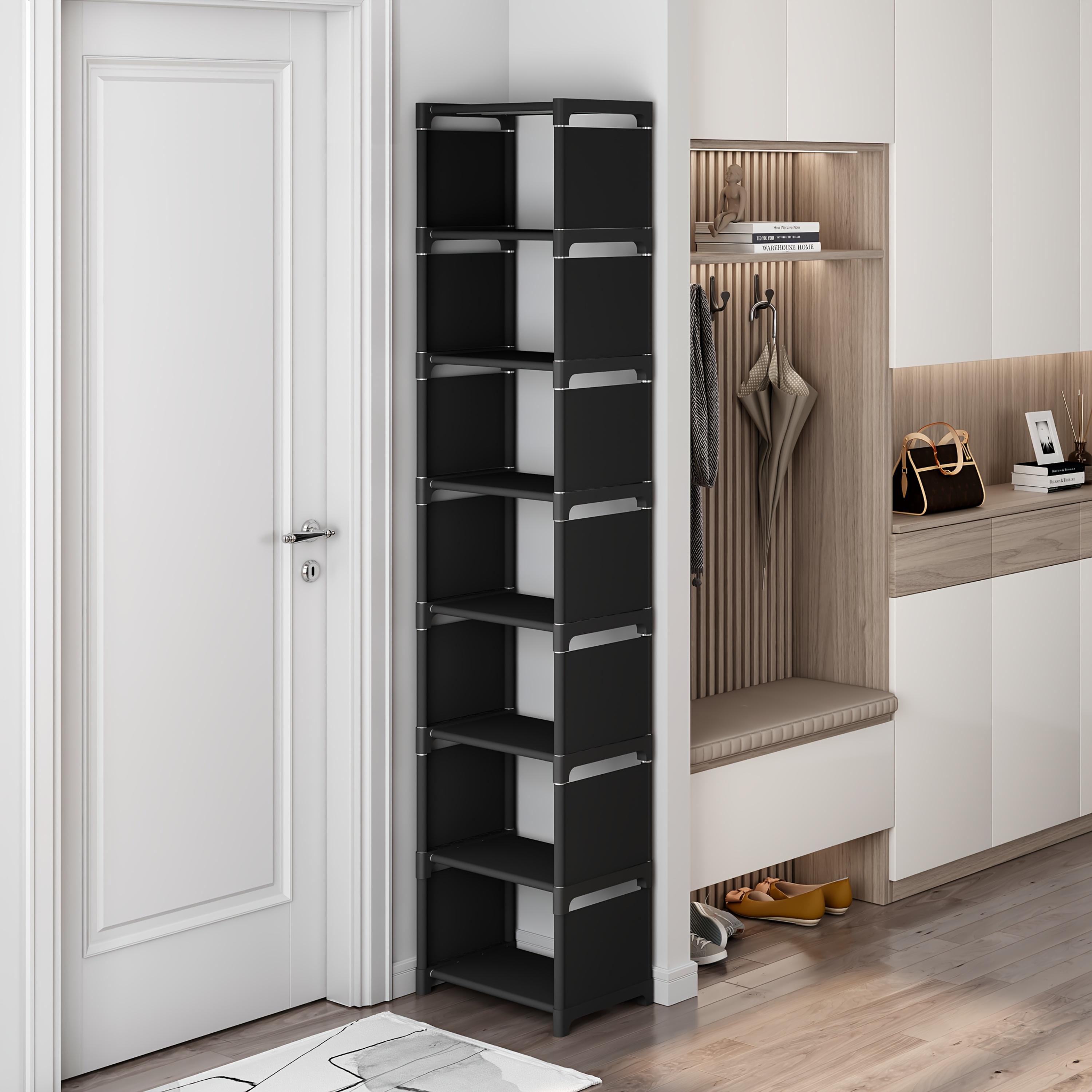 

Регулируемая 6/8-ярусная металлическая обувная полка - Портативная полка для хранения в прихожей, Подходит для общежития и дома, Многоярусное решение для хранения кроссовок и обуви 8 Layers чёрный