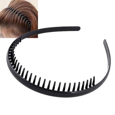 1/2 Pcs Fashion Black Plastic Sports Hairband Toothed Men Hair Clip Soccer Headband