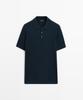 Masimodutti Cotton Ribbed Knit Polo Shirt