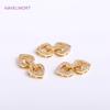 18K Gold Plated Heart/Round Shape Inlaid Zircon Clasps Connectors For Pearl Bracelets Necklaces End Clasps