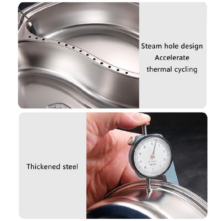 Stainless Steel Steamers Insert with Handle Convenient Divided Steaming Tray Steam Plate for Home and Restaurant Use
