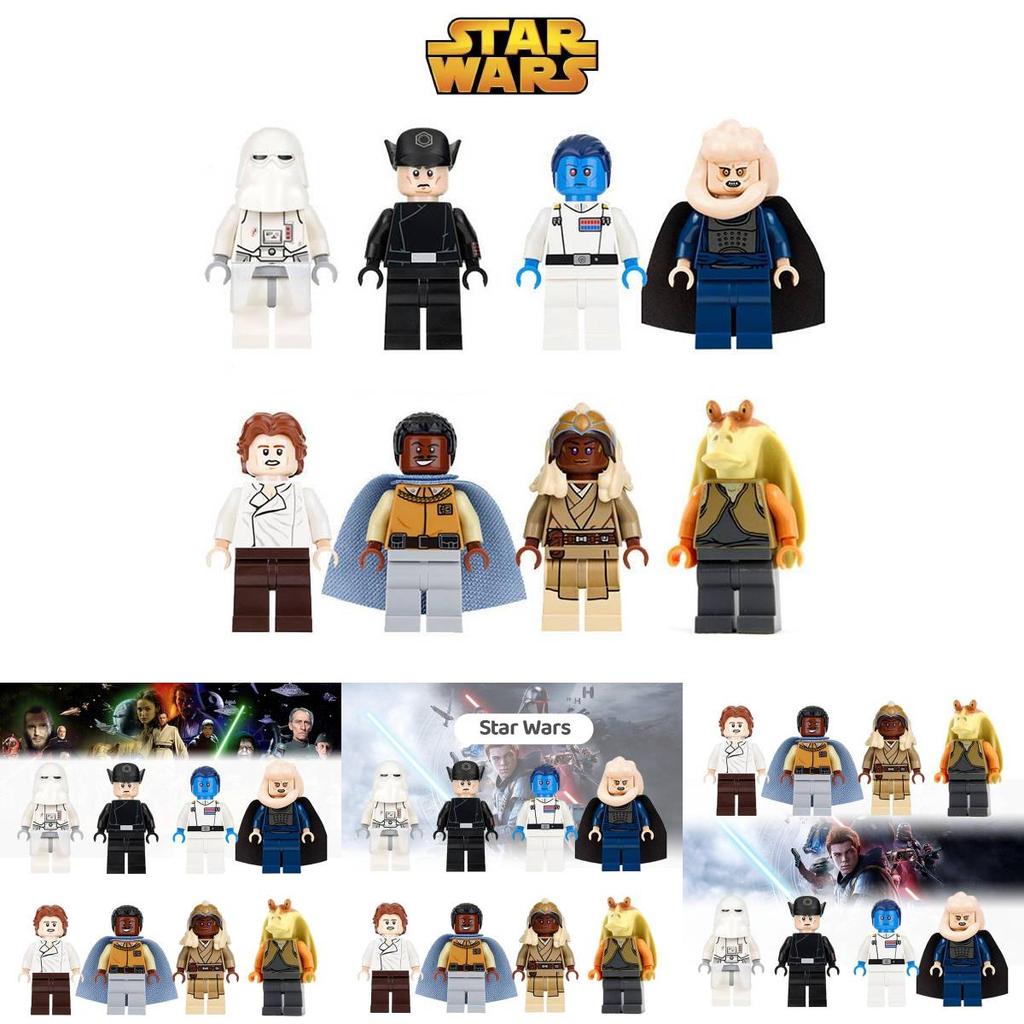 Star Wars Jar Jar Binks Minifigure Building Blocks Abs Plastic Construction