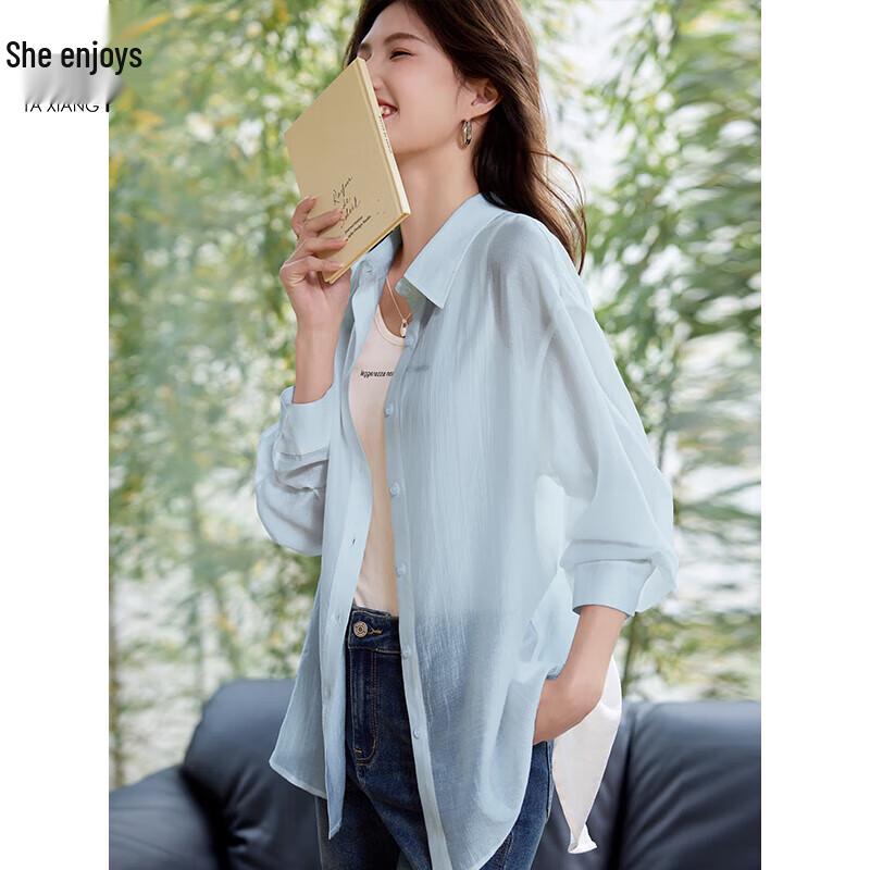 

Women s Lyocell Blend Casual Long-Sleeve Shirt Jacket M