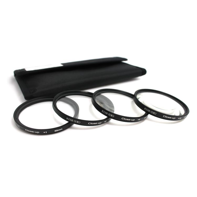 Close Up Macro Filter Kit with Carry Bag +1 +2 +4 +10 Close-UP 49 52 55 58 62 67 72 77mm for Canon Nikon Sony Camera 6