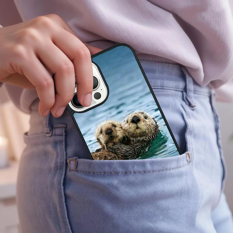 

Sea Otter Animal soft Phone Case For iPhone 17 Air 15 16e 14 13 Pro Max Coque 12 11 Pro Max PLUS cover iPhone 12pro max