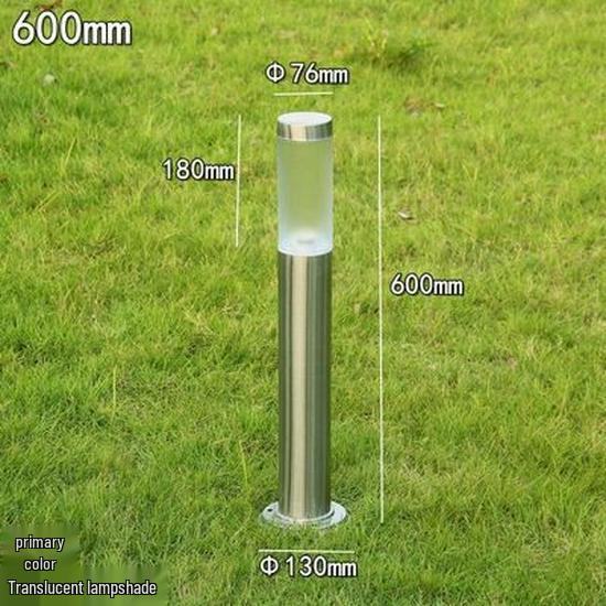Stainless Steel LED Garden Lights - Waterproof Outdoor Cylindrical Ground Lights for Villas and Courtyards.