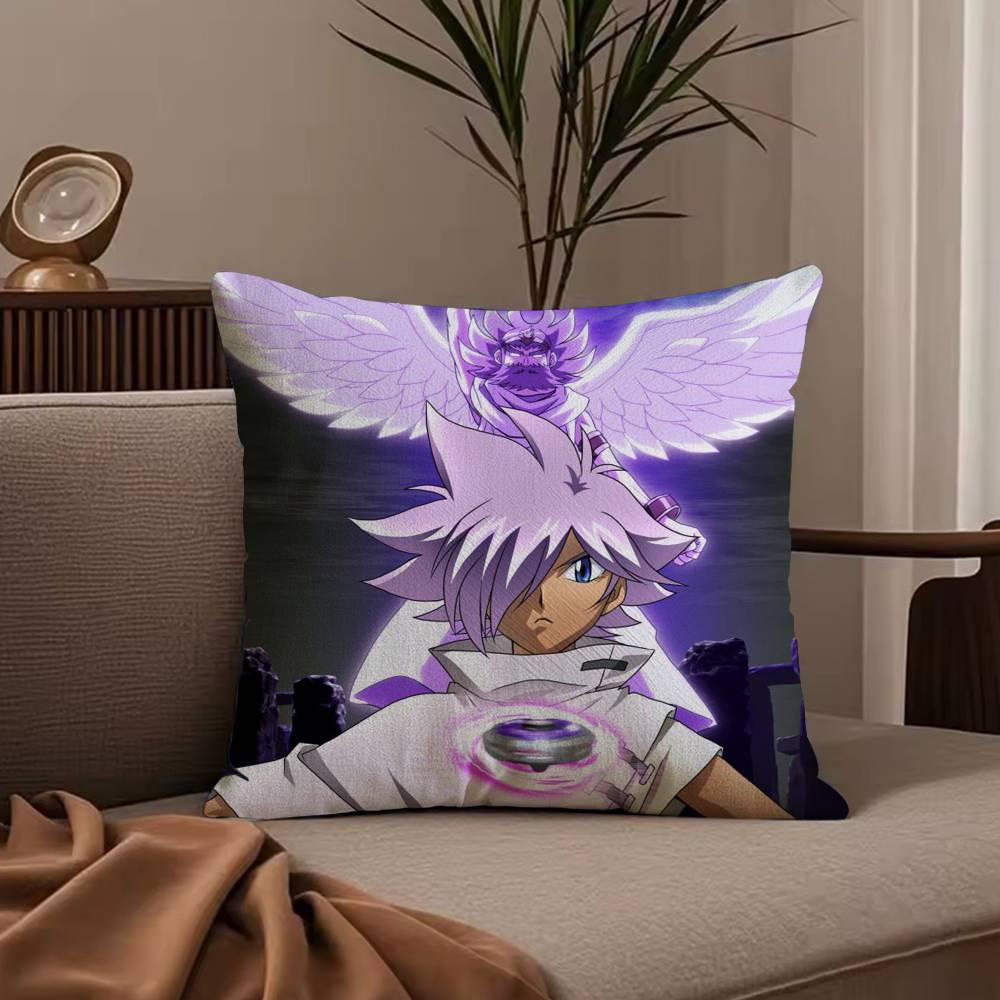 Hot Anime B-Beyblade Pillow Case Anti-dustmite Pillowcase Invisible zipper silky short plush Sofa cushion cover 30cmx30cm