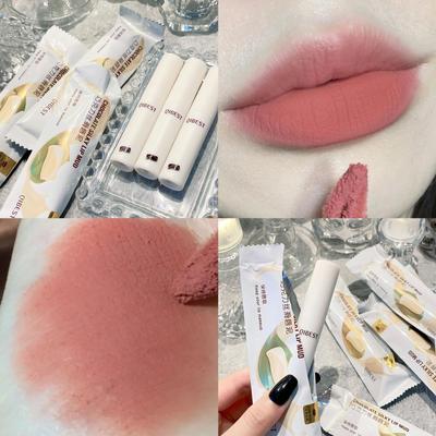 Chocolate Lip Glaze Silky Matte Matte Durable Waterproof Non-smudged Lipstick Light and Non-stick Cup Lip Glaze