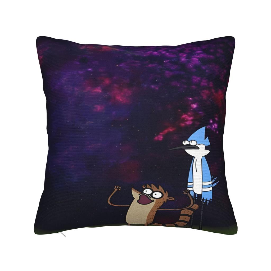 Pillow Cover Mordecai and Rigby R-Regulars Anime Show Morden Pillow Case For Couch Sofa Bedroom Pillowcases