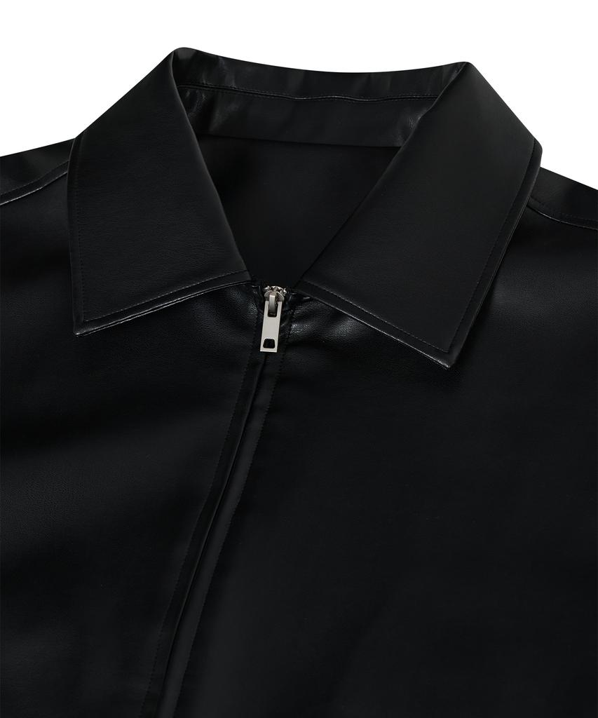 Standarderror 87-Stan235 Standard Hunting Blouson Leather Jacket Black