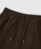 LEMAIN SECOND Single-Pleat Wide Corduroy Elastic Pants [Brown]