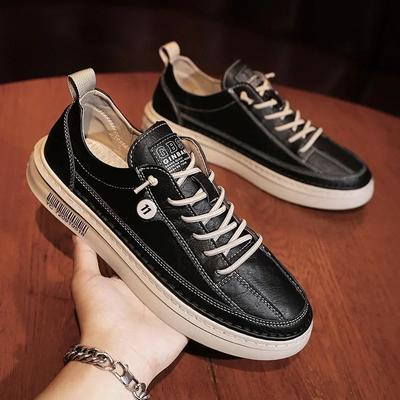 Fashion Men's Casual New Leather Shoes for Men Non-slip Sports Shoes Fashion Comfortable Sneakers Male Flat Slip-on Casual Shoes 2024