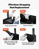 Banding Strapping Cart, Fit for Steel Strapping Coils with 600 mm Core Outer Size, Heavy Duty Strapping Dispenser with Rubber Wheels, Suitable for