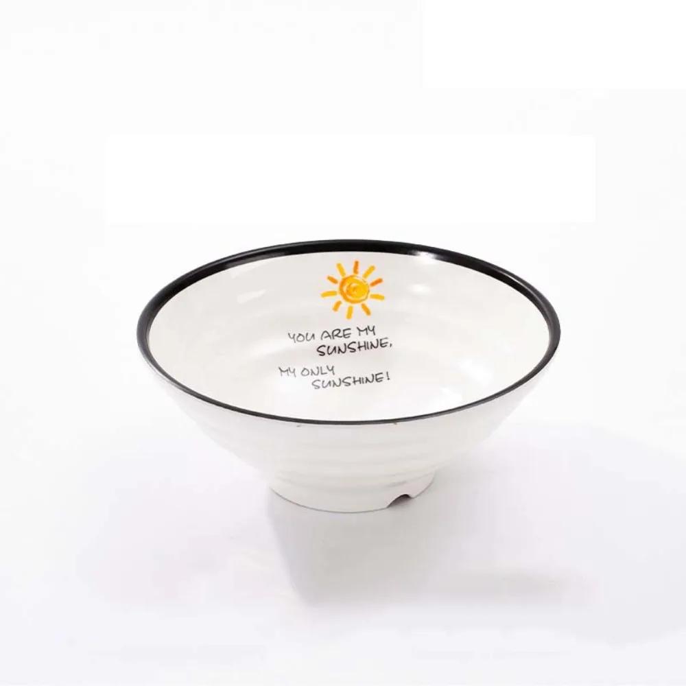 Practical Imitation Ceramic Melamine Ramen Bowl Large Capacity Anti-fall Noodle Bowl Japanese-style Soup Bowl Hotels