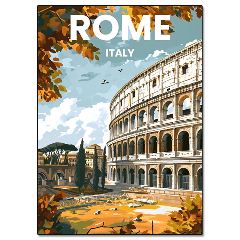 Urban Architecture Diamond Painting Decoration Diy Full Drill Santorini Madrid Rome Mosaic Inlay Cross Embroidery Set Gift