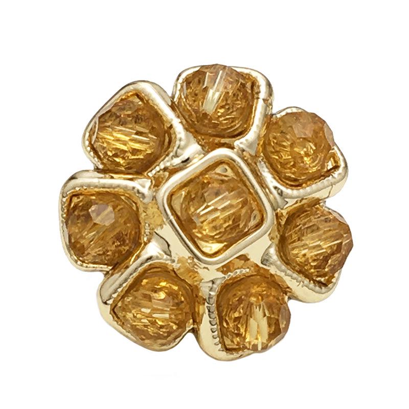 Luxury Colorful Rhinestone Flower Buttons for Suits and Coats