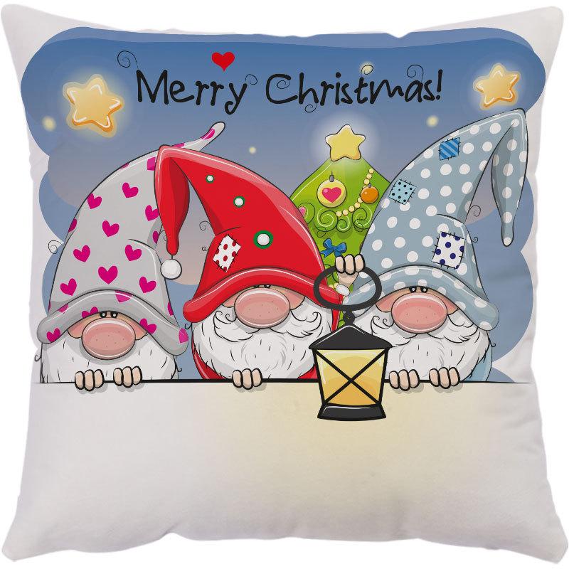 Amazon Hot Pillow Cartoon Doll Vánoční polštář Povlak na polštář Povlak na polštář na pohovku Povlak na polštář na sedák