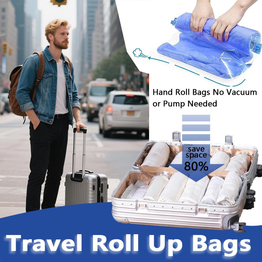 10 Pack Vacuum Storage Bags Large Vacuum Seal Bags for Clothing, Space Saver Bags for Travel Lugggage Organizer Bedding