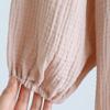 Neuer Damen Schlafrock aus 100% Baumwolle Frühling/Sommer Damen Rüschen Palaststil Langarmrock Einfarbig Langer Rock