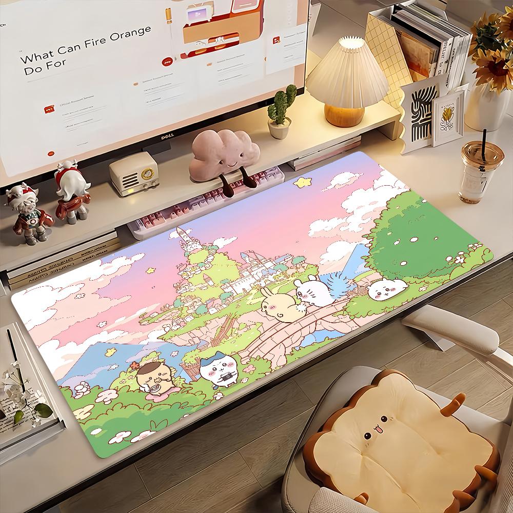 Anime Karton C-Chiikawa-S Mauspads Anti-Rutsch-Gummikante Verriegelt Verdickt Laptop Gaming Schreibtischmatte