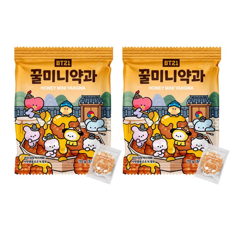 [BT21] Honey Mini Yakgwa 110g | Individually Wrapped Korean Traditional Cookies