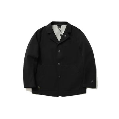Li Ning X DFT Collaboration Solid Color Polo Collar Casual Jacket Men Jacket Black AFDR415-1