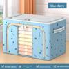 Foldable Oxford Cloth Storage Box with Steel Frame - Large Capacity for Clothes and Quilts