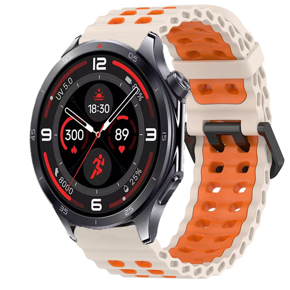 22mm Ocean Silicone Strap for OnePlus Watch 3 46mm/2/2R/Lite Sport Breathable Wristband forWatch 4 Pro/X X2/X3 Accessories