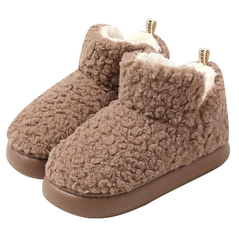Women's and Men's Non-Slip Winter Cotton Slippers - Warm, Thick Sole, Full Coverage for Indoor Use