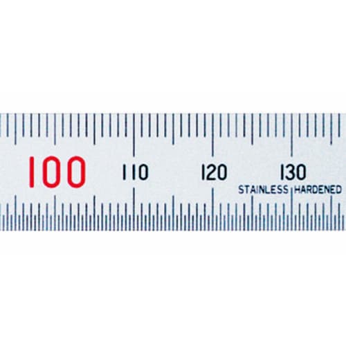 Shinwa Sokutei Silver Ruler with Stopper, 15cm, 76751