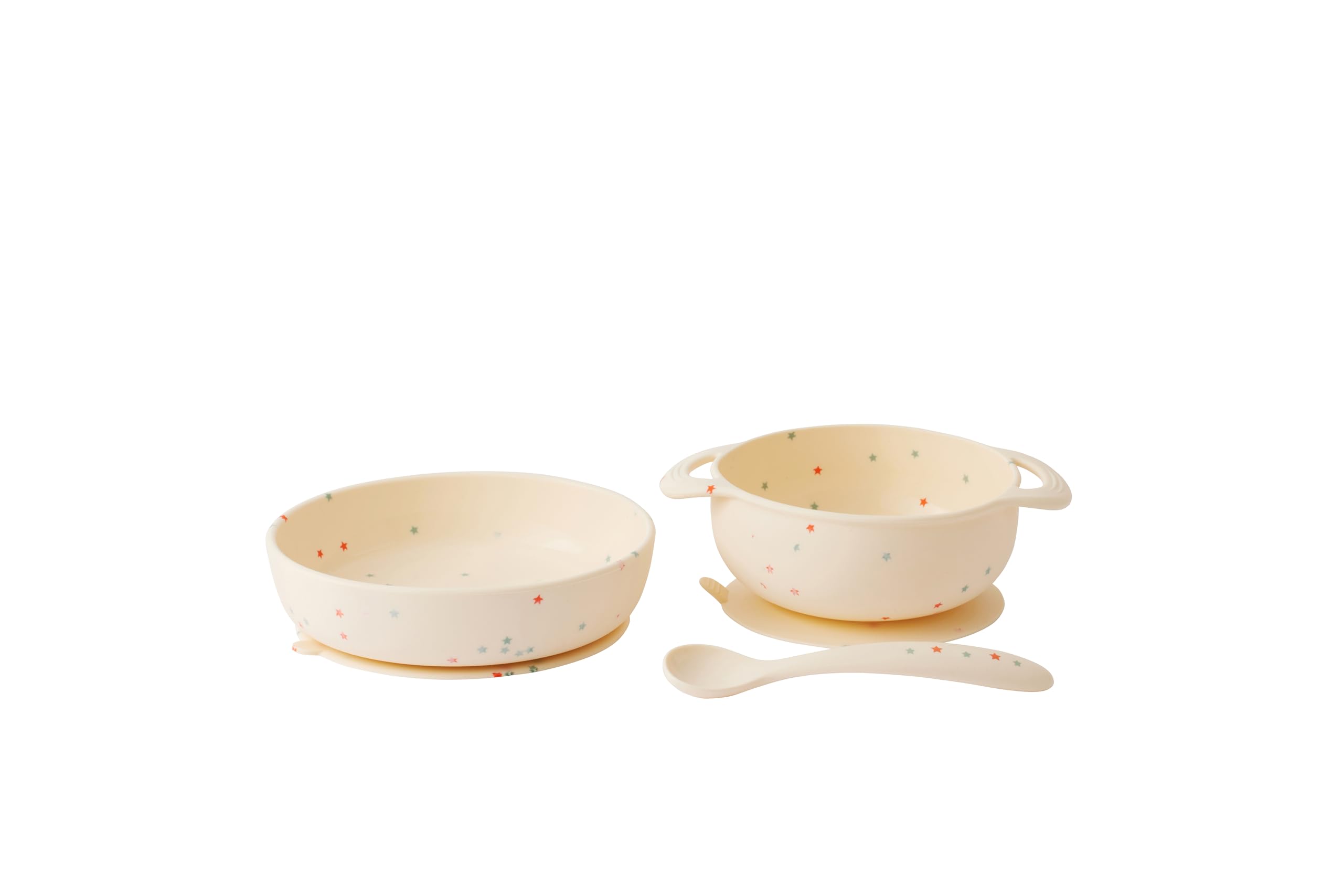 

D by DADWAY Silicone Dinnerware Set, Sugar Plum/Ivory, FDDB005444100