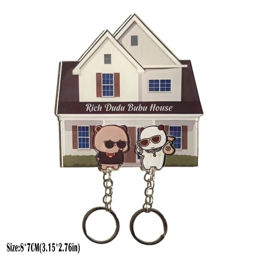 Creative Wall Key Holder Cartoon Keyring Hanger New Bubu Dudu Keychains