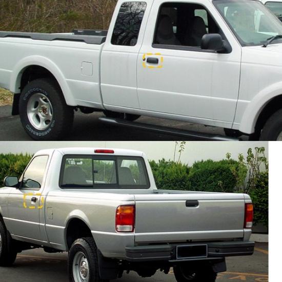 Door Handle Front Smooth Black RH LH For Ford Ranger Driver or Passenger Side EV