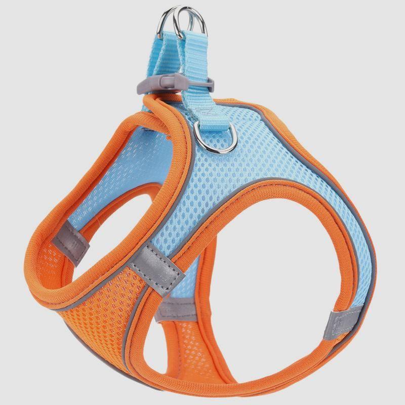 

Cat Chest Strap Vest Reflective Anti Breaking Loose Cat Rope Mesh Breathable Pet Products Factory in Stock Wholesale S Mesh orange spell Blue
