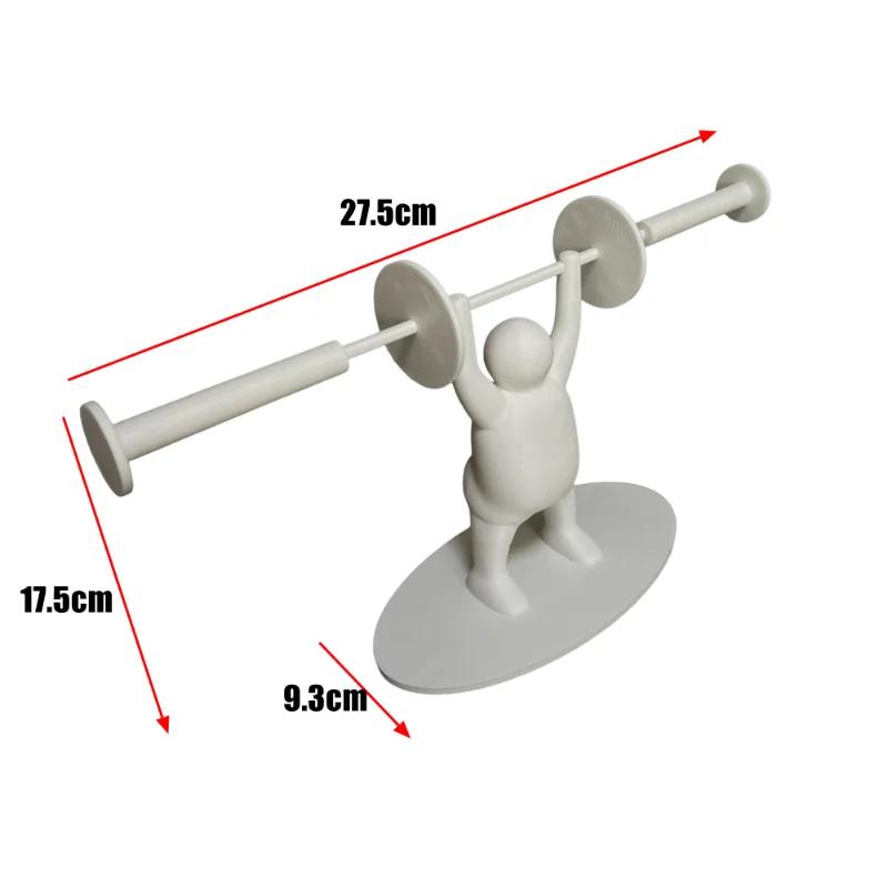 Creative Weightlifting Figurine Bathroom Tissue Toilet Paper Holder 3D Printing Weightlifting Stand Tissue Rack New Home Decor