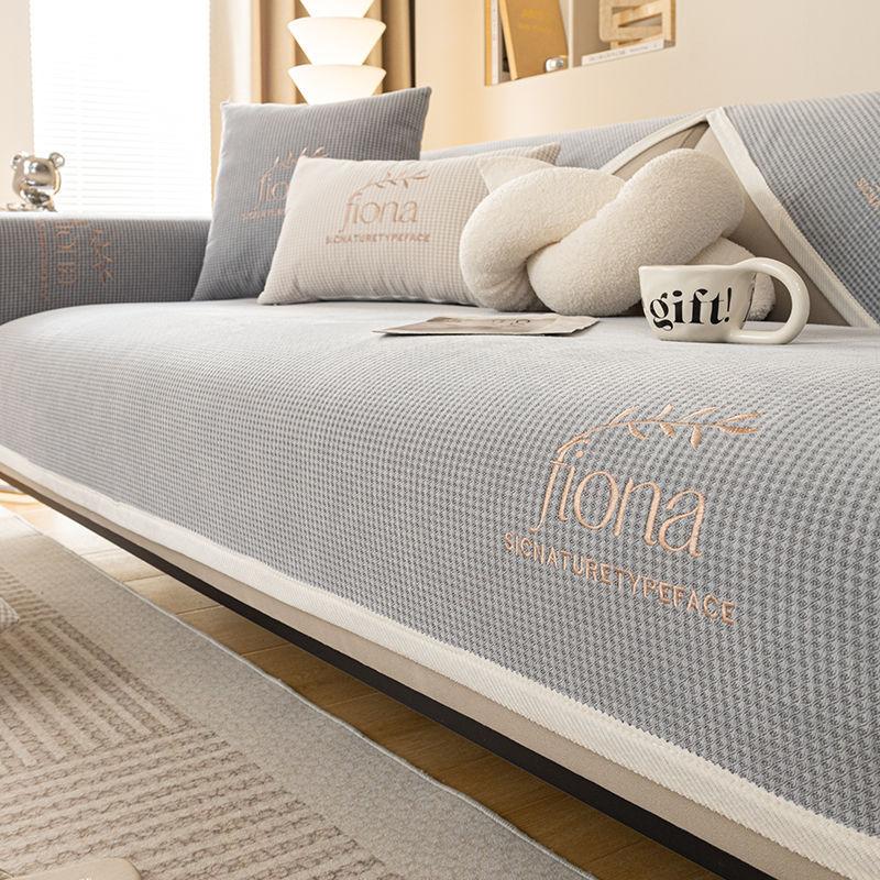 

Подушка для дивана из синели, всесезонный универсальный кожаный чехол для дивана, подушка для защиты от кошачьих царапин, противоскользящая 70x70cm