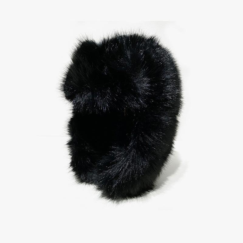 Imitation Mink Velvet Lei Feng Hat for Women In Winter Fluffy Northern Skiing Cold Warm Ear Protection Hat Plus Velvet Plus Thick Hat