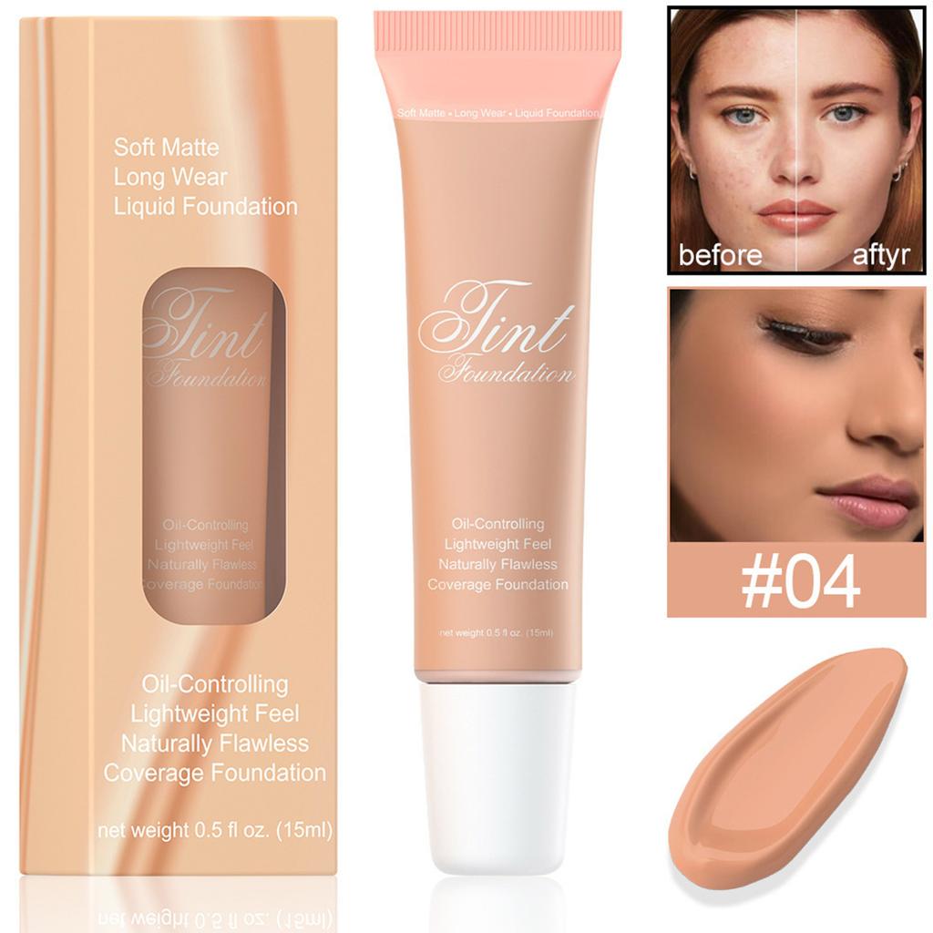 Long-Wearing Lightweight Matte Foundation – 1Pc Liquid Coverage for Day-to-Night Wear, Commute to Party Looks