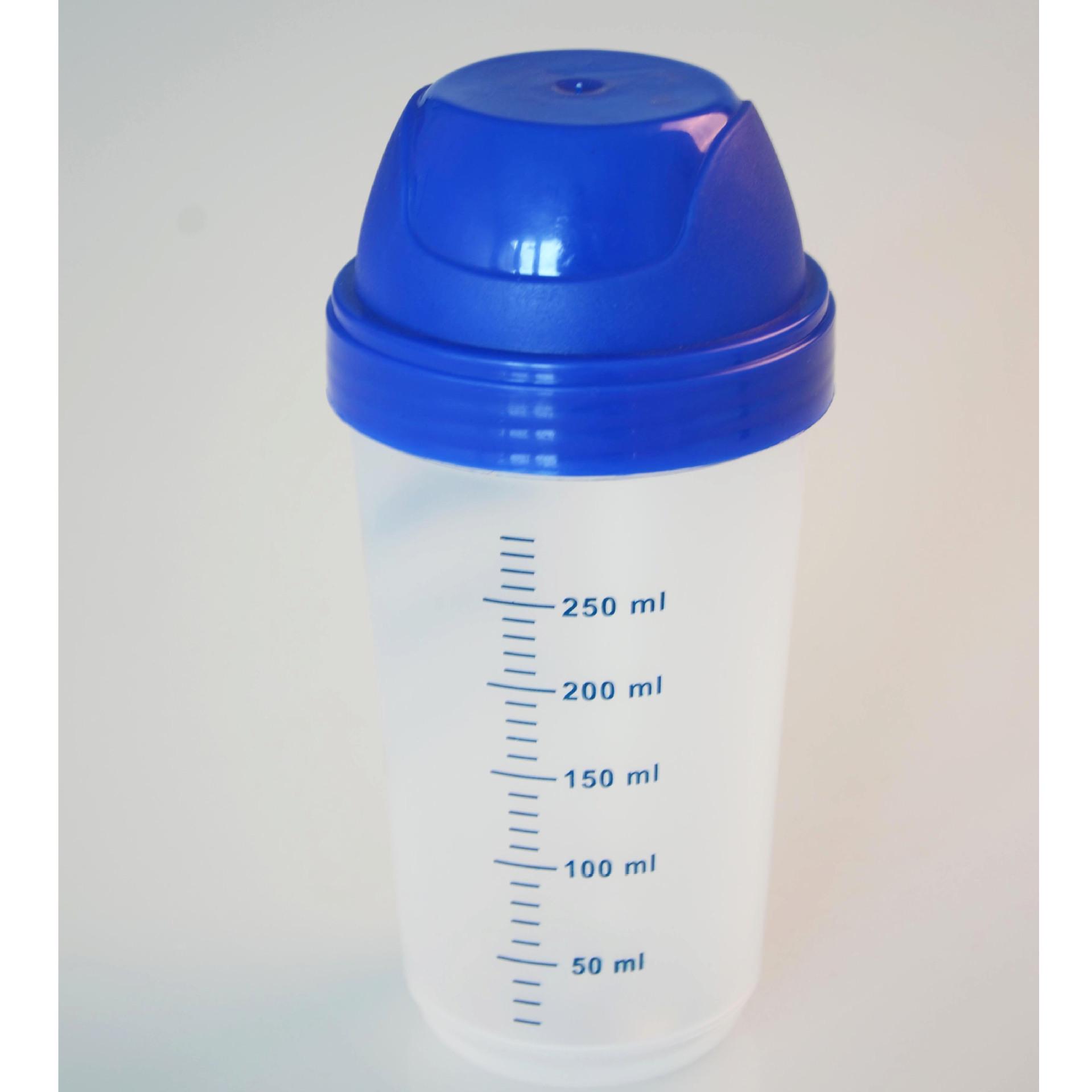 Transparent 300ml Food Grade Plastic Shaker Bottle for Protein Powder or Milkshake 300ml