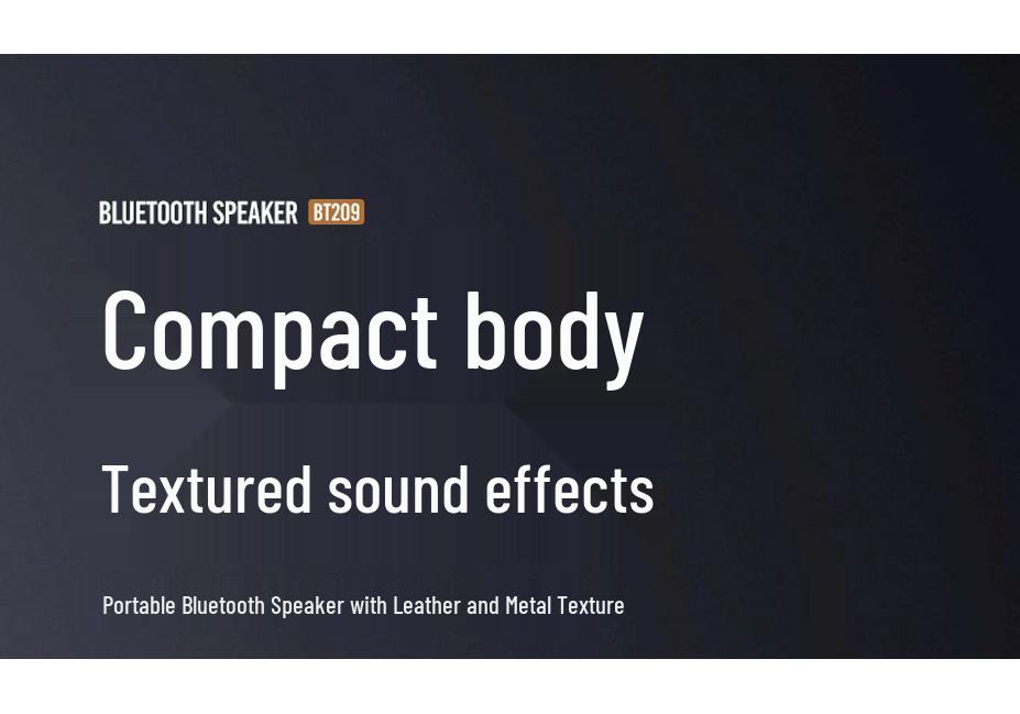 BT209 Ultra-thin Portable Wireless Bluetooth Mini Speaker - Outdoor Steel Cannon Electronic Gift