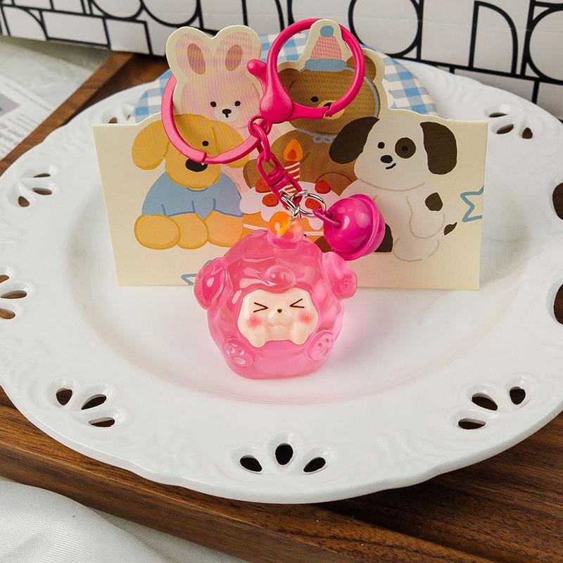 

3D Смола Светящийся Брелок-Ягненок Каваи Тата Подвеска на Сумку Шармы Аксессуары для Девочек Украшение Подарки