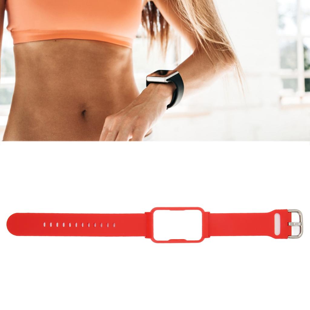 Watch Band with Case 20mm Waterproof Soft Silicone Size Lightweight for